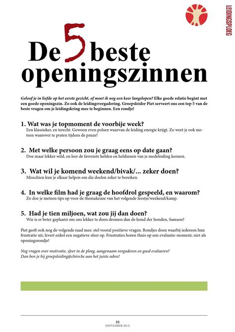 goede openingszin|125 Creatieve openingszinnen